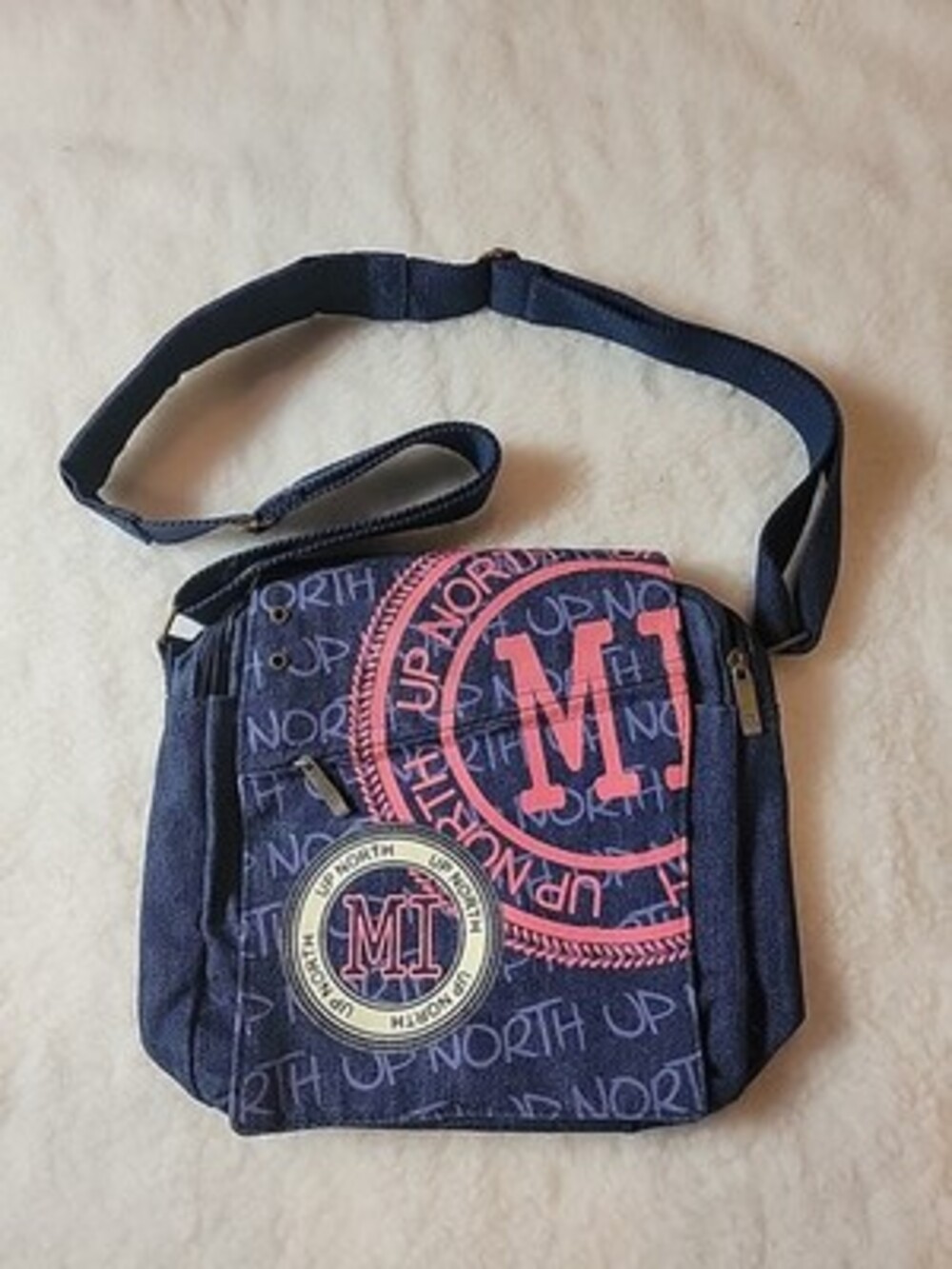 Robin Ruth Crossbody Handbag Michigan Up North Upper Peninsula Denim
